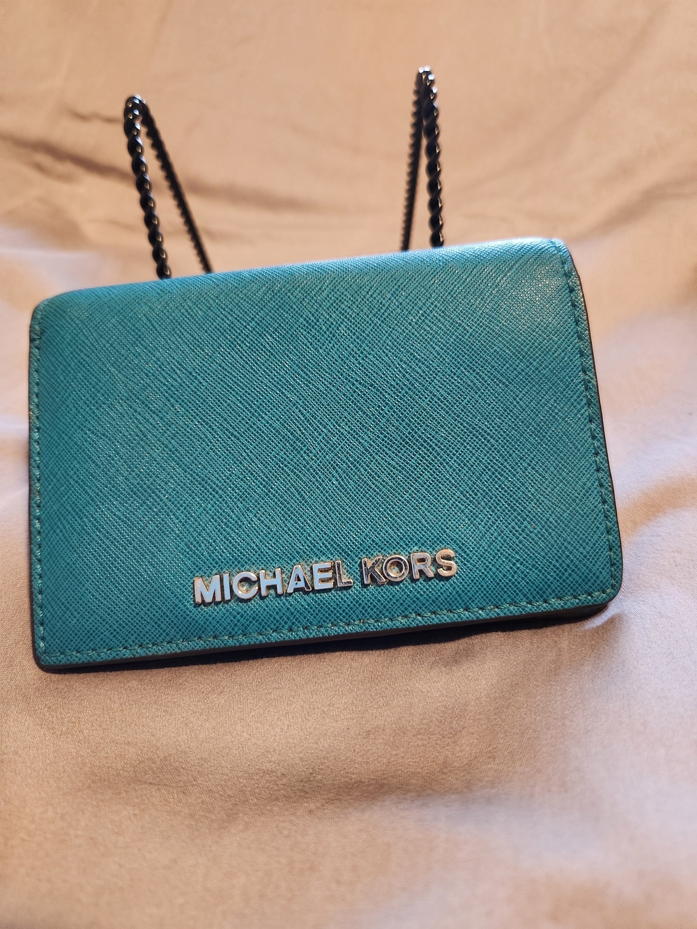 Michael Kors Turquoise Shoulder Crossbody Wallet - Picture 2 of 10